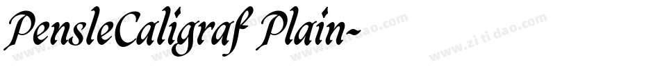 PensleCaligraf Plain字体转换